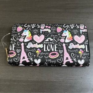 NEW Love Unicorn Zip Around Wallet